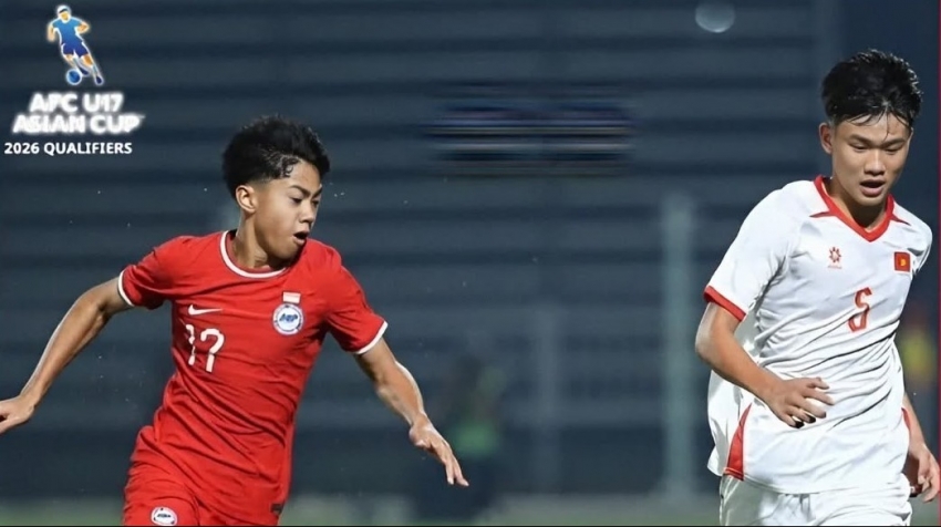 U17 Việt Nam thắng dễ Singapore 6-0