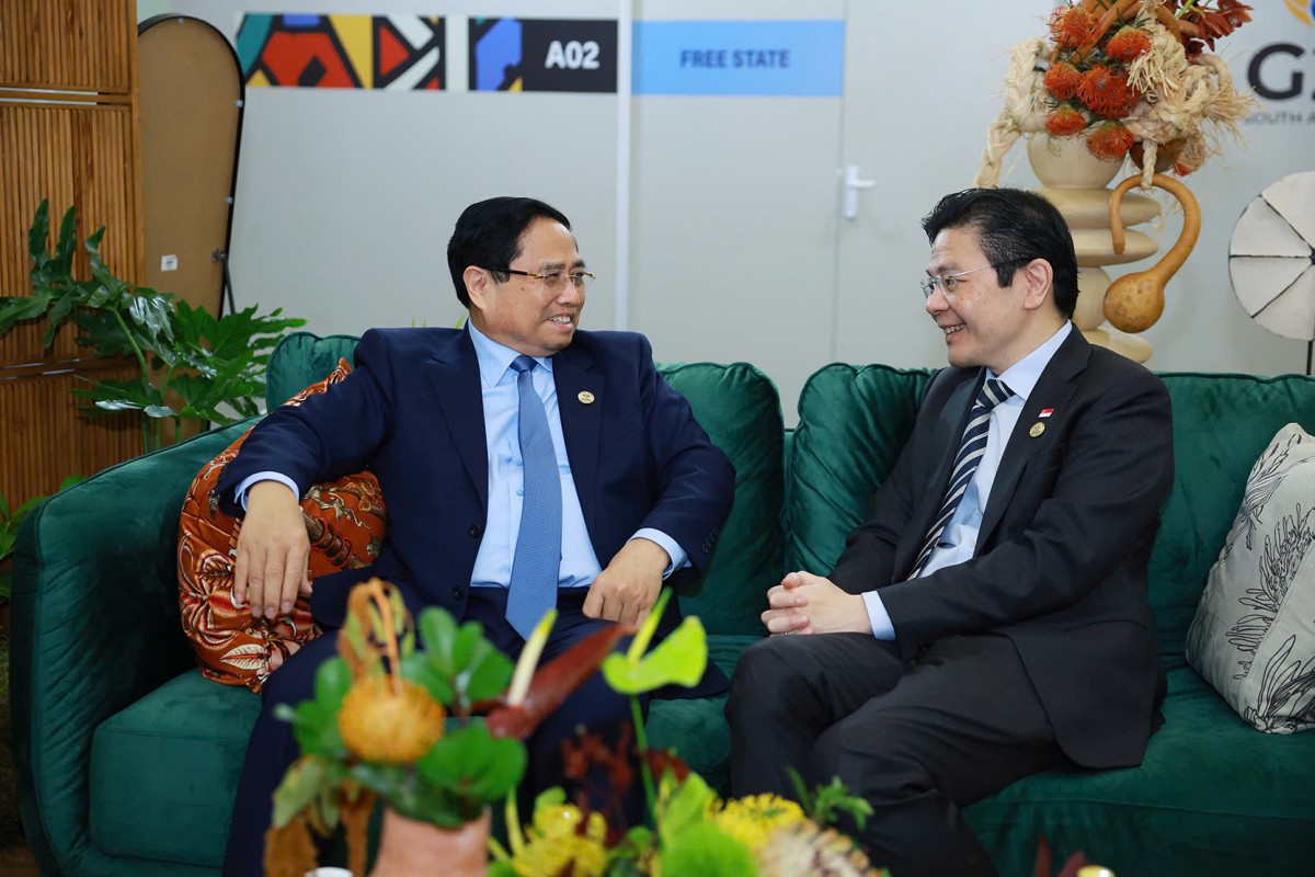 Thủ tướng gặp lãnh đạo Pháp, Đức, Singapore, Hà Lan tại thượng đỉnh G20