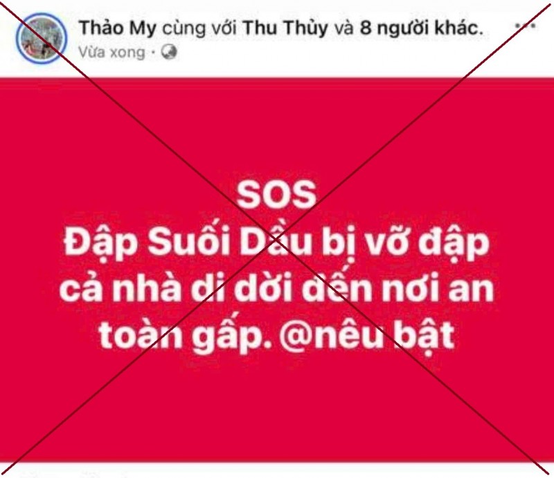 Thông tin sai sự thật được phát tán trên mạng. Ảnh: Bộ Công an.