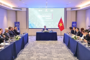 Thủ tướng Phạm Minh Chính làm việc với các doanh nghiệp quốc tế trong lĩnh vực tài chính