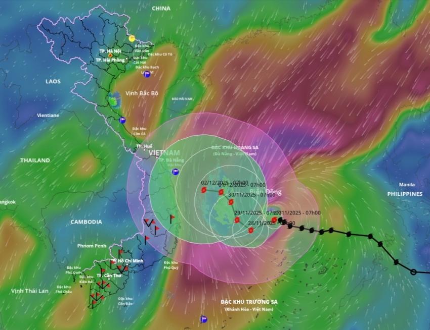 Bão Koto mạnh lên cấp 12, giật cấp 15, đường đi phức tạp