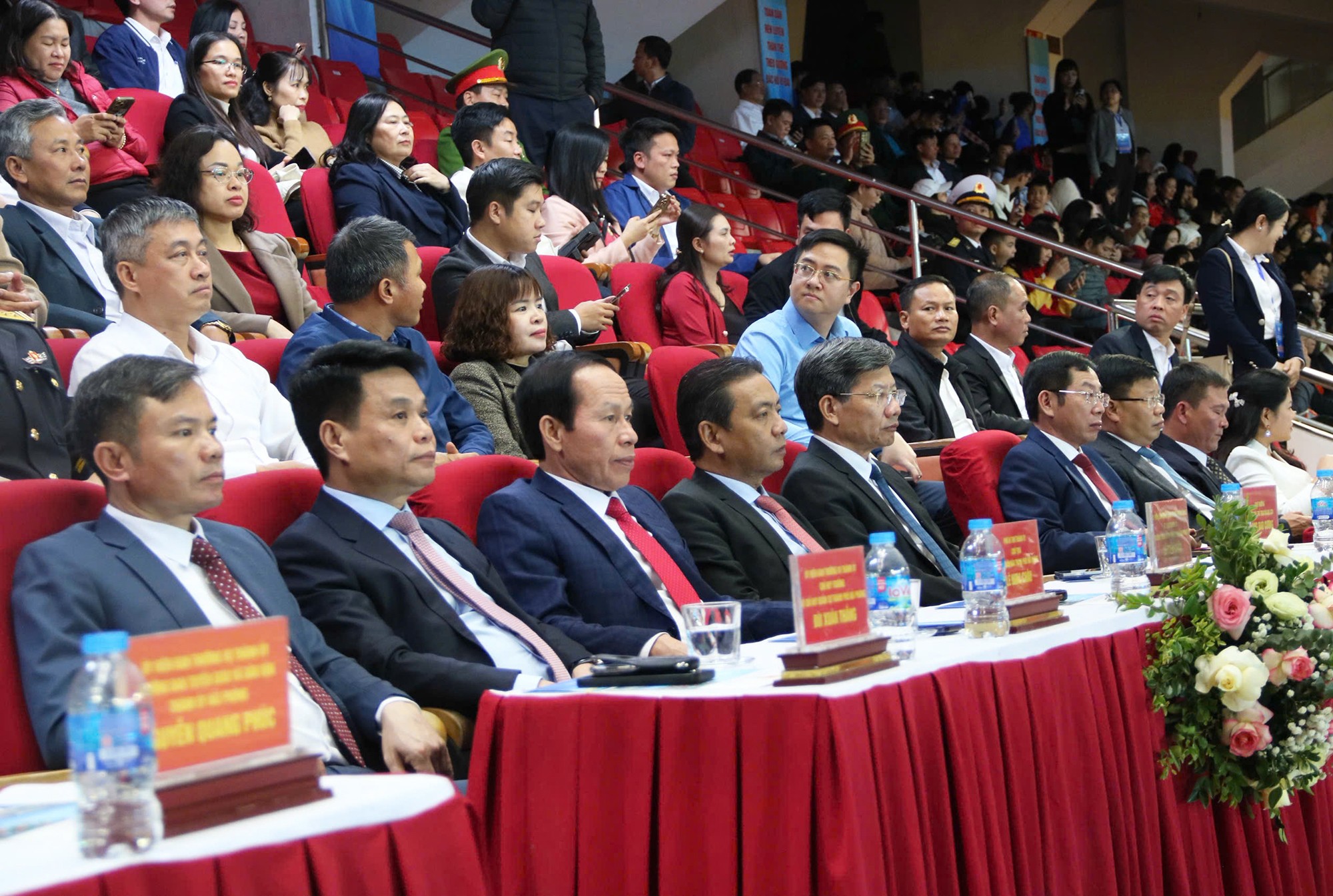 Đại diện lãnh đạo Bộ Văn hóa, Thể thao và Du lịch; lãnh đạo thành phố Hải Phòng và các đại biểu dự Lễ khai mạc đại hội. Ảnh: Đàm Thanh. Đại diện lãnh đạo Bộ Văn hóa, Thể thao và Du lịch; lãnh đạo thành phố Hải Phòng và các đại biểu dự Lễ khai mạc đại hội. Ảnh: Đàm Thanh.