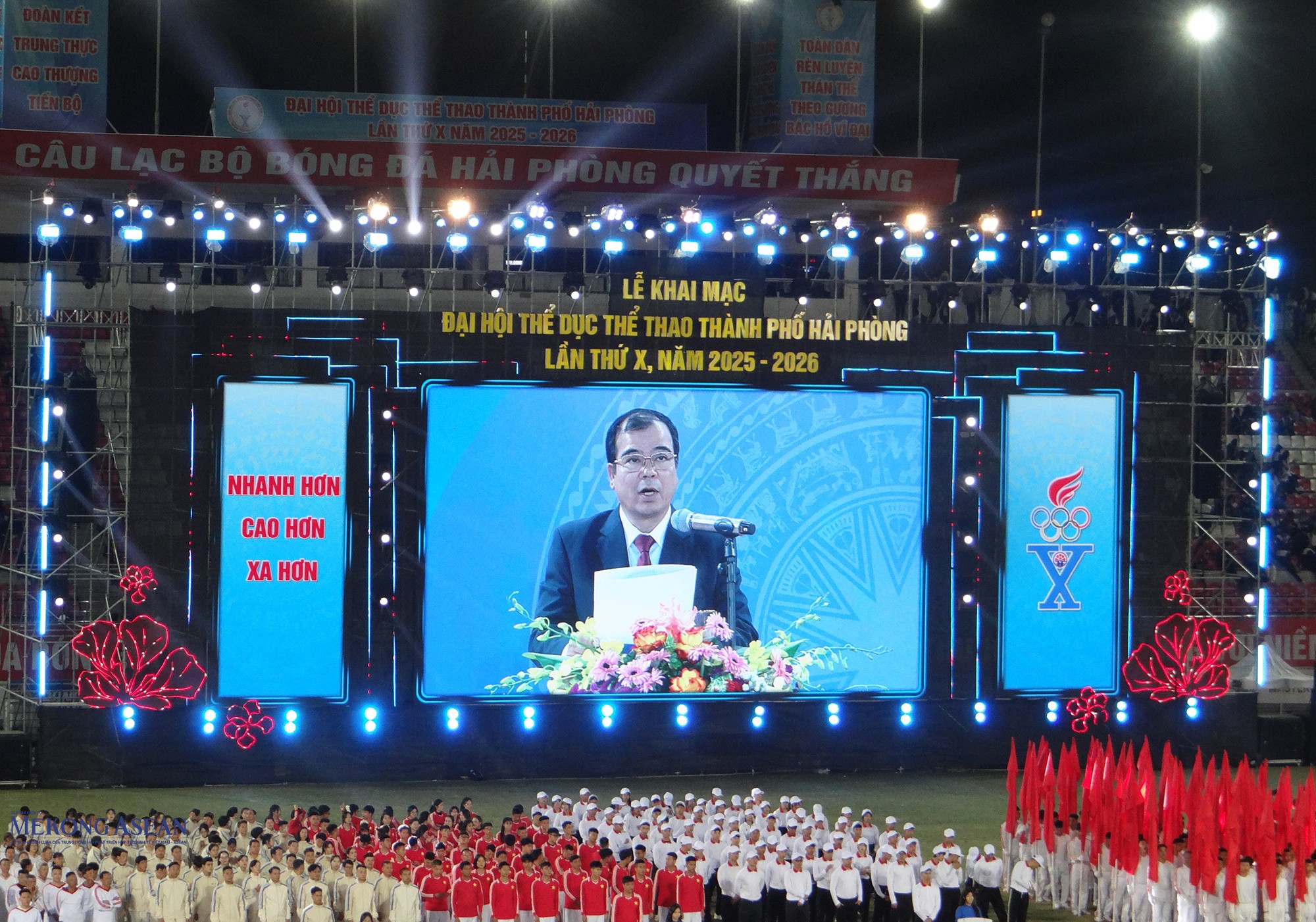 Ông Nguyễn Minh Hùng, Phó Chủ tịch UBND thành phố Hải Phòng, Trưởng Ban tổ chức Đại hội phát biểu tại lễ khai mạc. Ảnh: Phùng Nguyện/Mekong ASEAN. Ông Nguyễn Minh Hùng, Phó Chủ tịch UBND thành phố Hải Phòng, Trưởng Ban tổ chức Đại hội phát biểu tại lễ khai mạc. Ảnh: Phùng Nguyện/Mekong ASEAN.