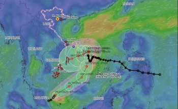 Bão số 15 liên tục đổi hướng, xuất hiện thêm áp thấp trên Biển Đông