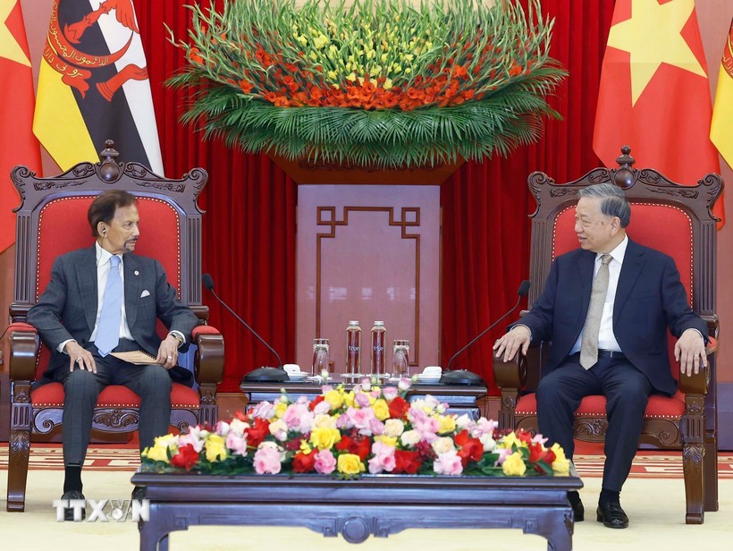 Tổng Bí thư Tô Lâm tiếp Quốc vương Brunei Haji Hassanal Bolkiah.