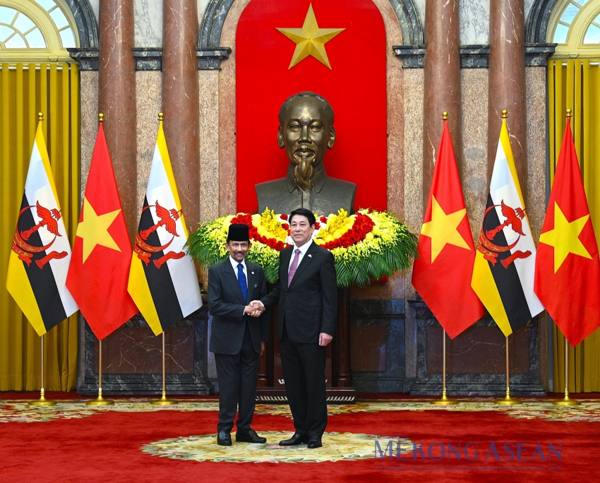 Chủ tịch nước Lương Cường hội đàm với Quốc vương Brunei