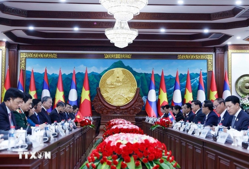 Tổng Bí thư Tô Lâm hội đàm với Tổng Bí thư, Chủ tịch nước Lào
