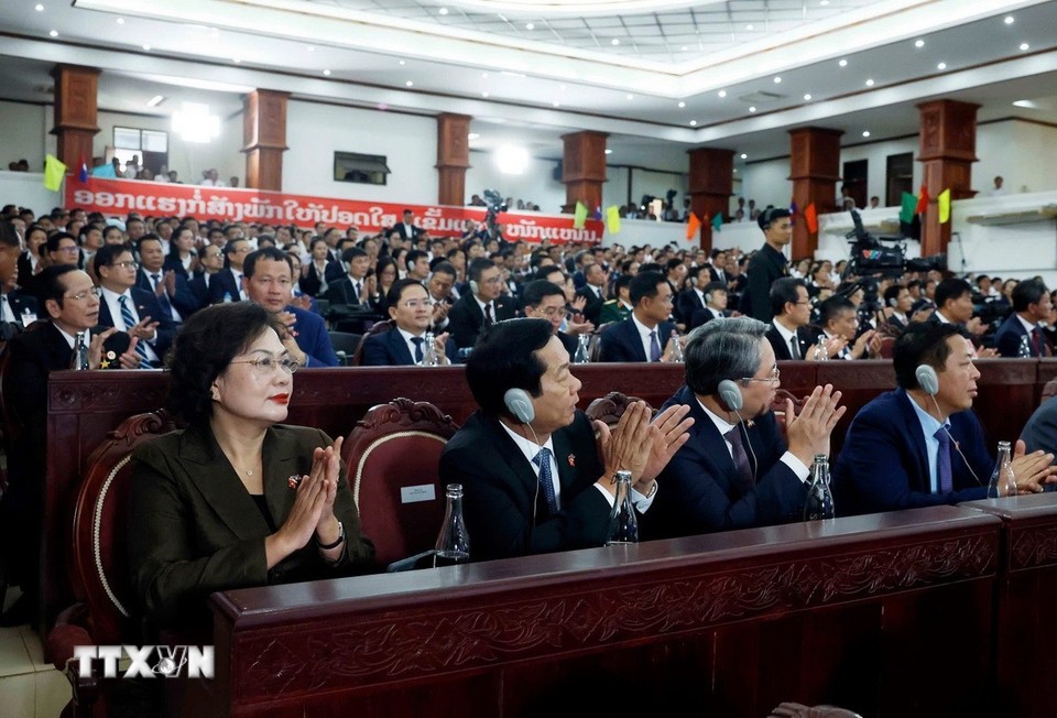 Tổng Bí thư phát biểu chính sách tại Học viện Chính trị - Hành chính quốc gia Lào