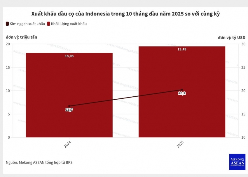Indonesia xuất khẩu hơn 20 tỷ USD dầu cọ trong 10 tháng