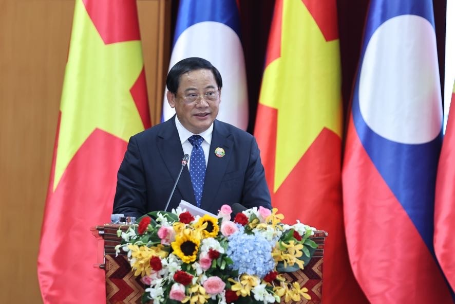Thủ tướng Lào Sonexay Siphandone cho biết phía Lào luôn hoan nghênh, tạo điều kiện thuận lợi cho các nhà đầu tư Việt Nam trong các lĩnh vực tiềm năng như điện lực, hạ tầng giao thông, nông nghiệp công nghệ cao - Ảnh: VGP