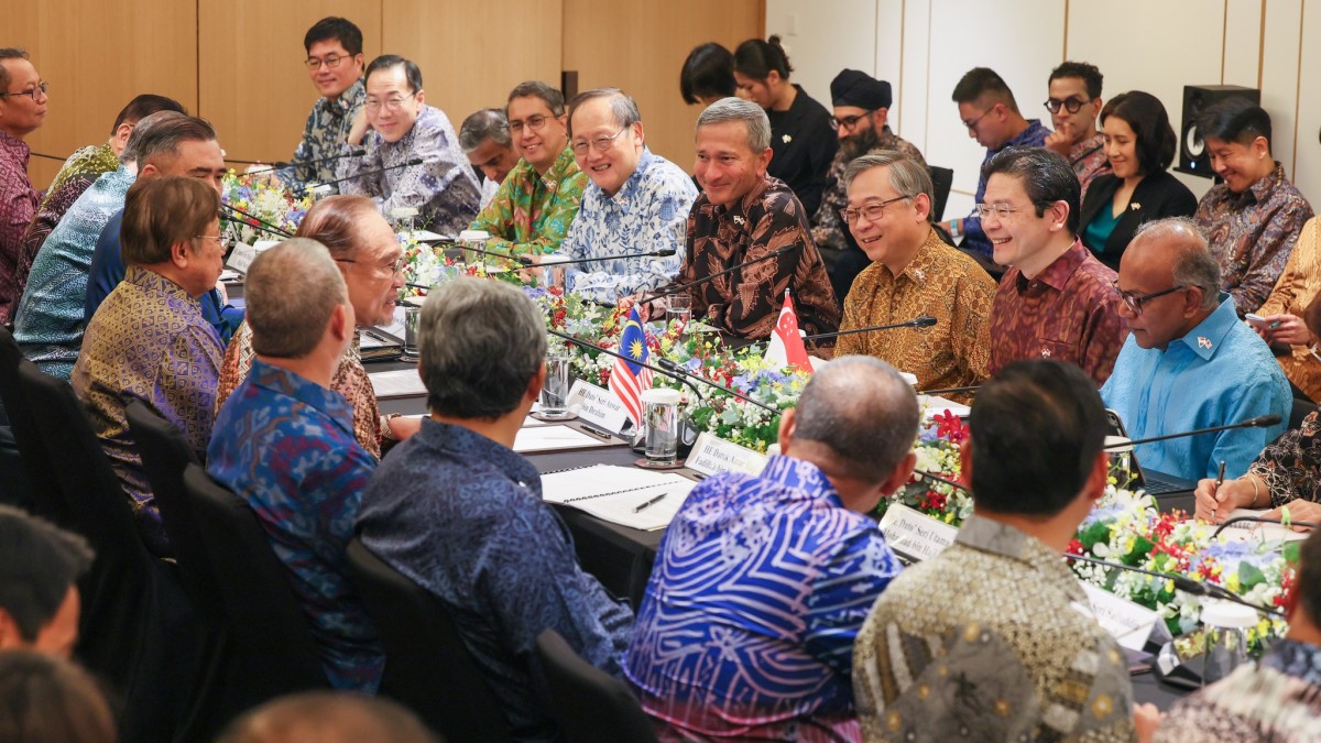 Quang cảnh cuộc họp giữa phái đoàn Malaysia và phái đoàn Singapore ngày 4/12. Ảnh: Facebook/@Lawrence Wong