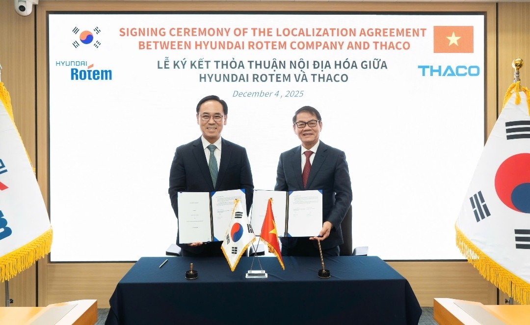 THACO hợp tác với Hyundai Rotem để nội địa hóa công nghiệp đường sắt
