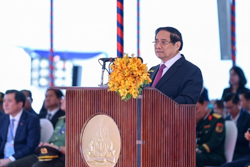 Thủ tướng Phạm Minh Chính phát biểu tại lễ khai trương - Ảnh: VGP