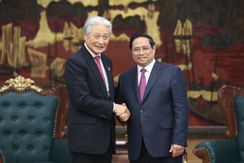 Thủ tướng Phạm Minh Chính tiếp ông Fukuda Tomikazu, Thống đốc tỉnh Tochigi (Nhật Bản) - Ảnh: VGP
