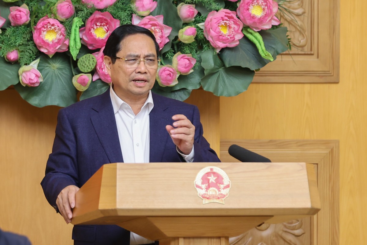 Thủ tướng Phạm Minh Chính cơ bản đồng tình với các báo cáo, ý kiến và khái quát 3 kết quả nổi bật trong năm 2025 và giai đoạn 2021-2025 - Ảnh: VGP