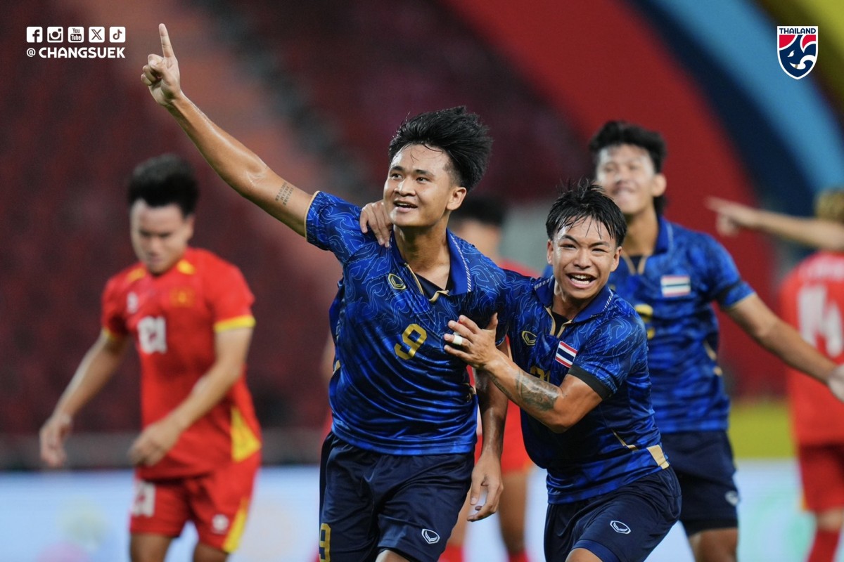 U22 Thái Lan thi đấu vô cùng ấn tượng trong hiệp một. Ảnh: Facebook/Thailand National Football Team