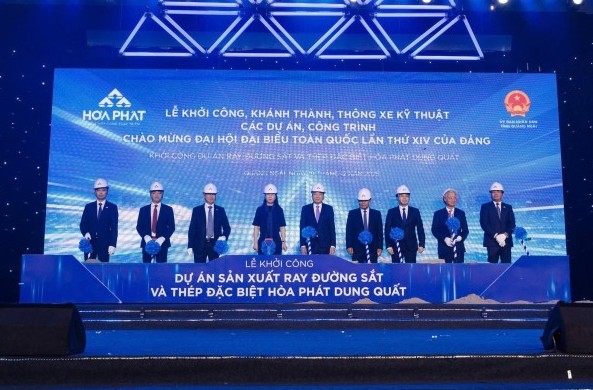 Hòa Phát khởi công nhà máy sản xuất ray cao tốc và thép đặc biệt