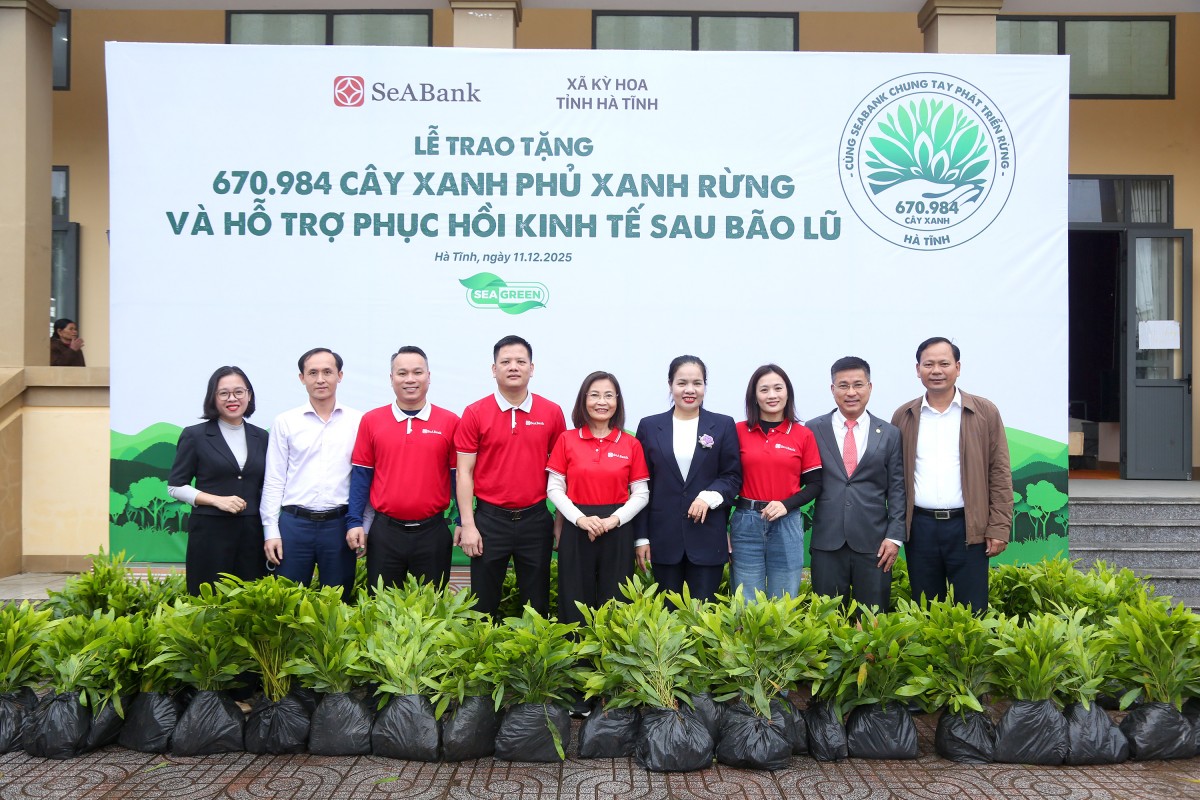 SeABank hỗ trợ trồng gần 671 nghìn cây xanh tại Hà Tĩnh