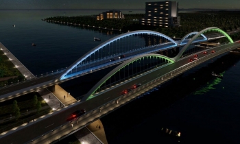 Vinhomes khởi công cầu vòm thép nối Nha Trang - Cam Lâm