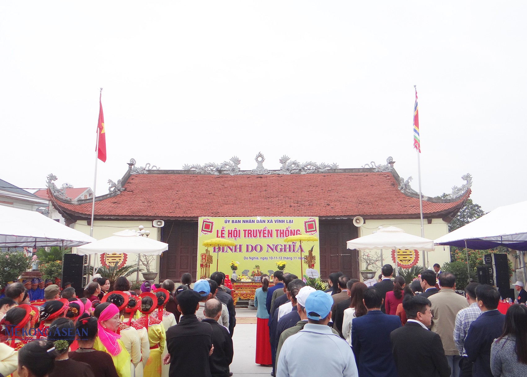 Các đại biểu, người dân và du khách tham dự lễ khai hội, sáng 31/12/2025. Ảnh: Mekong ASEAN.