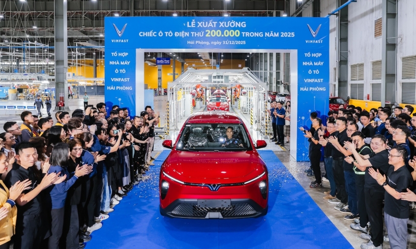 Nhà máy VinFast Hải Phòng cán mốc 200.000 ô tô điện xuất xưởng năm 2025