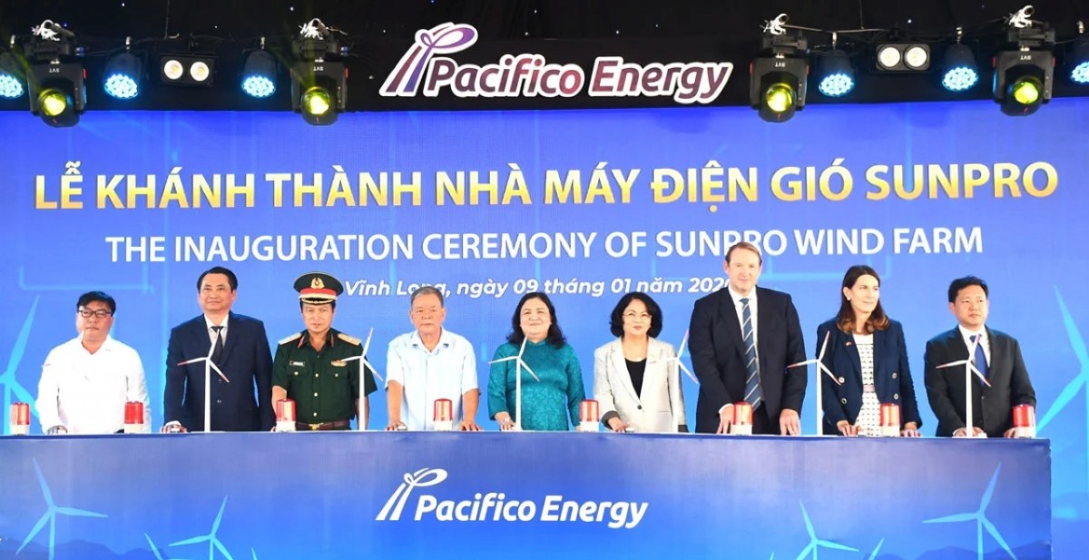 Pacifico khánh thành nhà máy điện gió 30MW tại Vĩnh Long