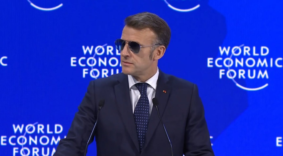 Tổng thống Pháp Emmanuel Macron tại Diễn đàn Kinh tế Thế giới 2026. Ảnh: Điện Élysée