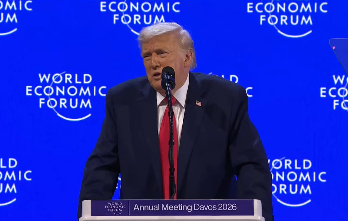 Tổng thống Mỹ Donald Trump tại Diễn đàn Kinh tế Thế giới 2026 ở Davos (Thụy Sỹ). Ảnh: Nhà Trắng
