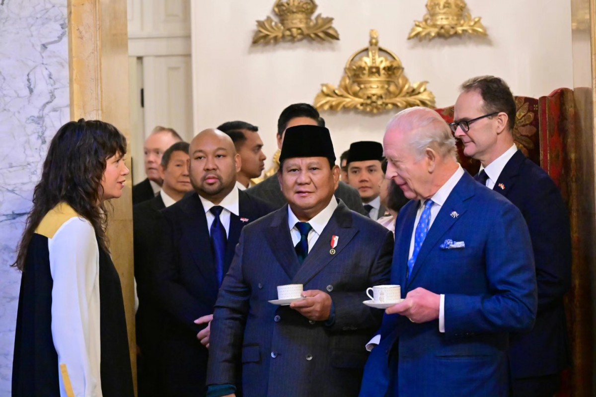 Tổng thống Indonesia Prabowo Subianto và Vua Charles III tại London (Anh) ngày 21/1. Ảnh: Văn phòng Nội các Indonesia