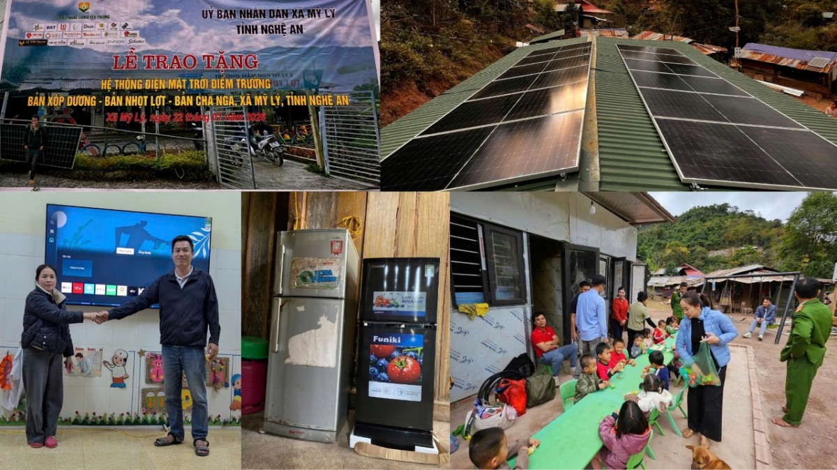 Hành trình mang ánh sáng đến những điểm trường vùng lũ Nghệ An