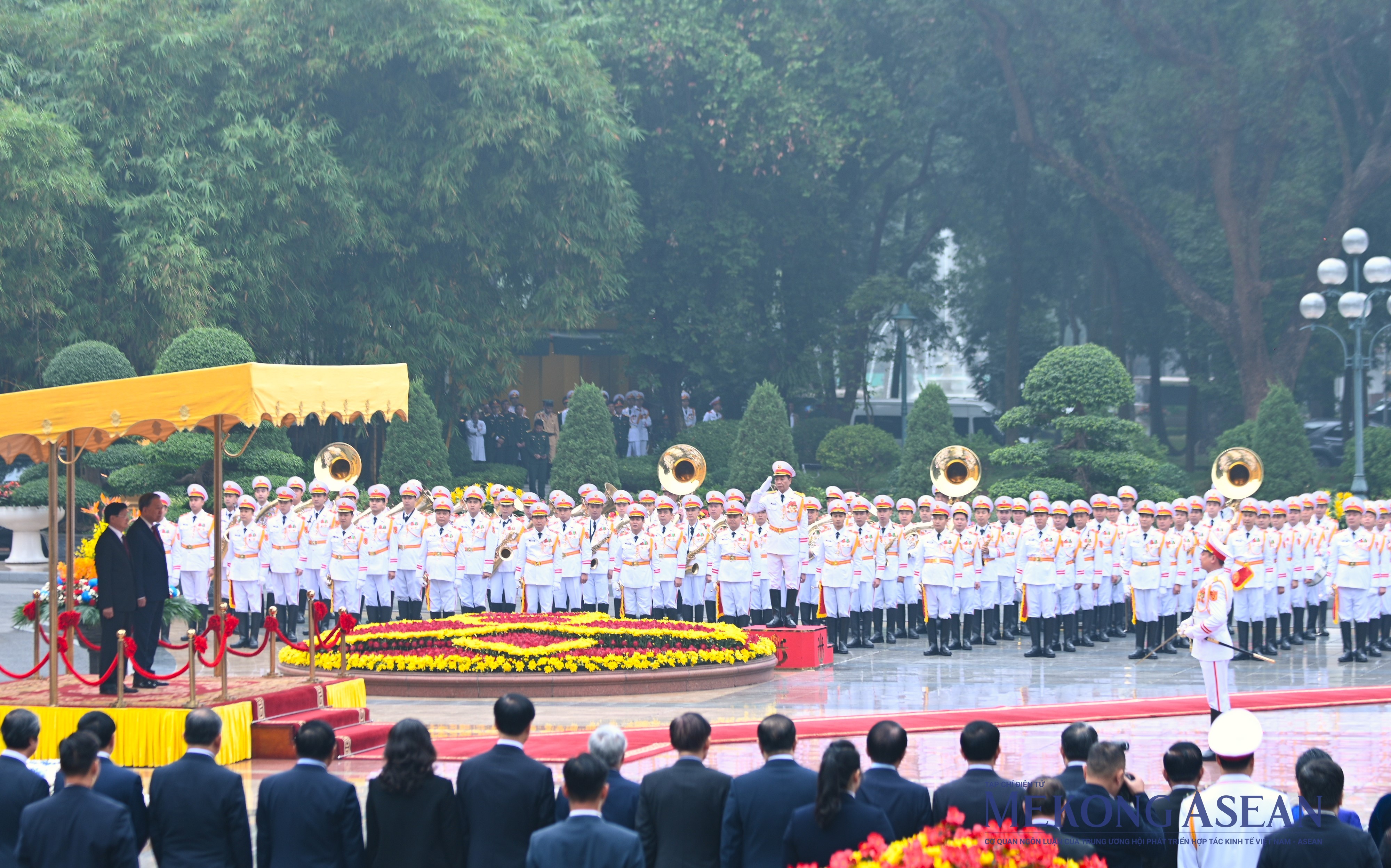 Tổng Bí thư Tô Lâm chủ trì lễ đón Tổng Bí thư, Chủ tịch nước Lào