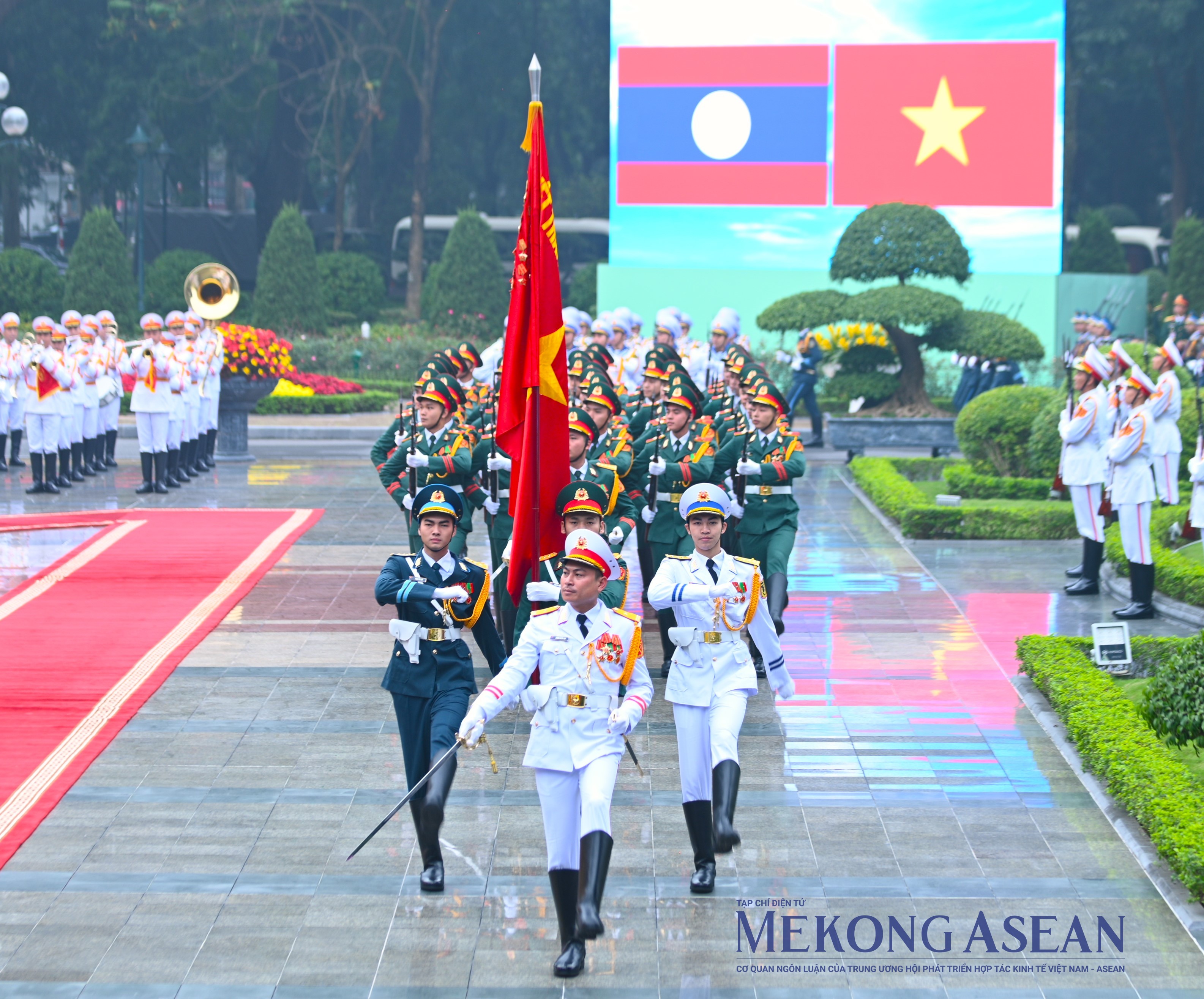 Tổng Bí thư Tô Lâm chủ trì lễ đón Tổng Bí thư, Chủ tịch nước Lào