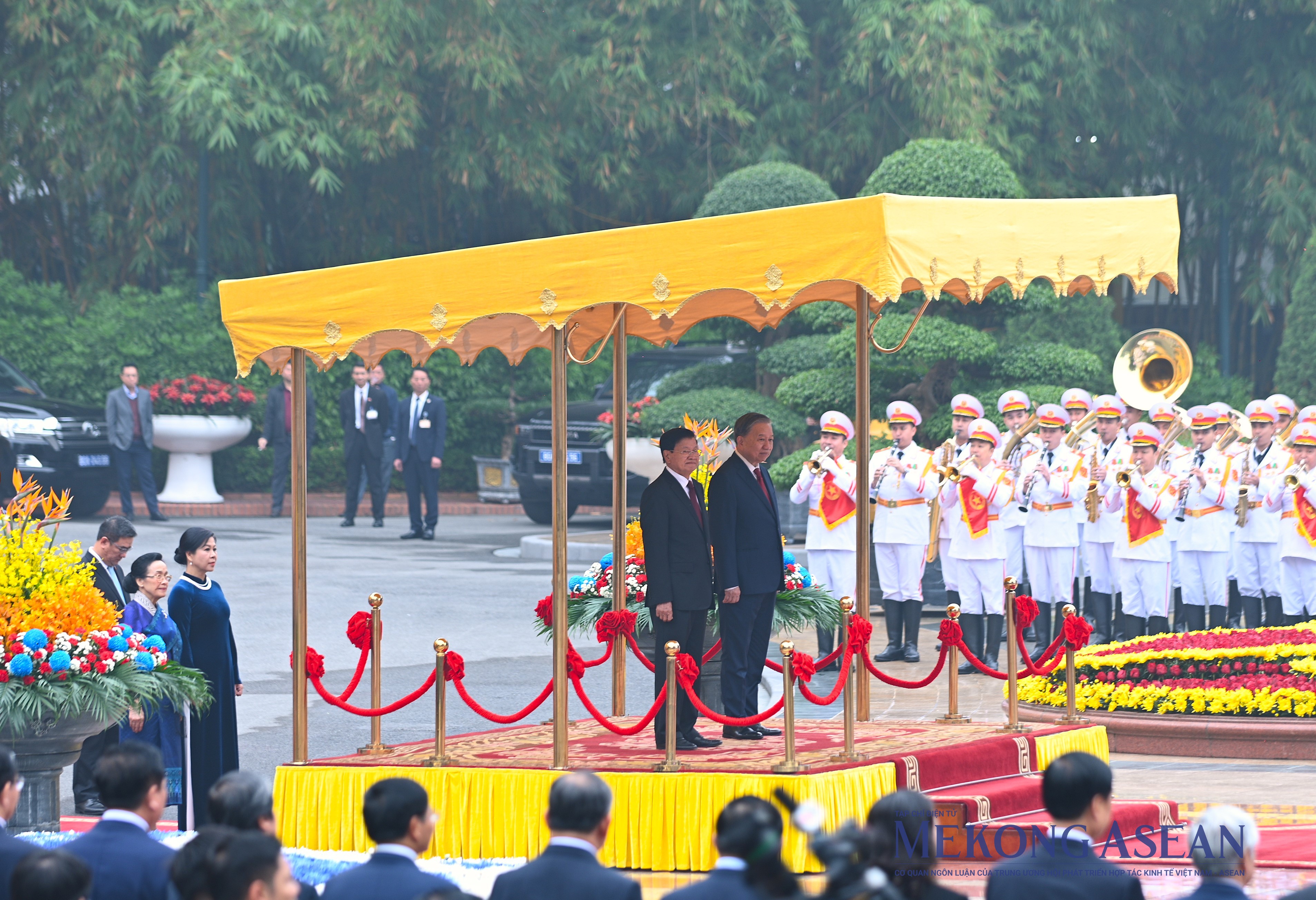 Tổng Bí thư Tô Lâm chủ trì lễ đón Tổng Bí thư, Chủ tịch nước Lào