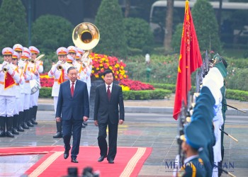 Tổng Bí thư Tô Lâm chủ trì lễ đón Tổng Bí thư, Chủ tịch nước Lào