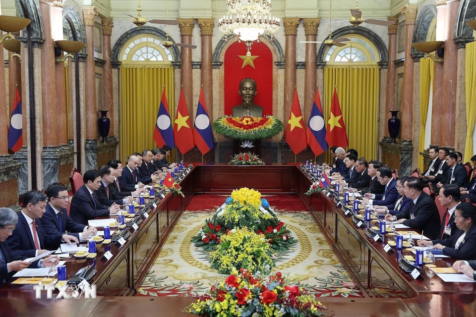 Quang cảnh buổi hội đàm. Ảnh: TTXVN. Quang cảnh buổi hội đàm. Ảnh: TTXVN.