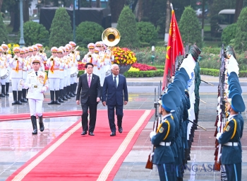 Chủ tịch nước Lương Cường chủ trì lễ đón Chủ tịch Hội đồng châu Âu