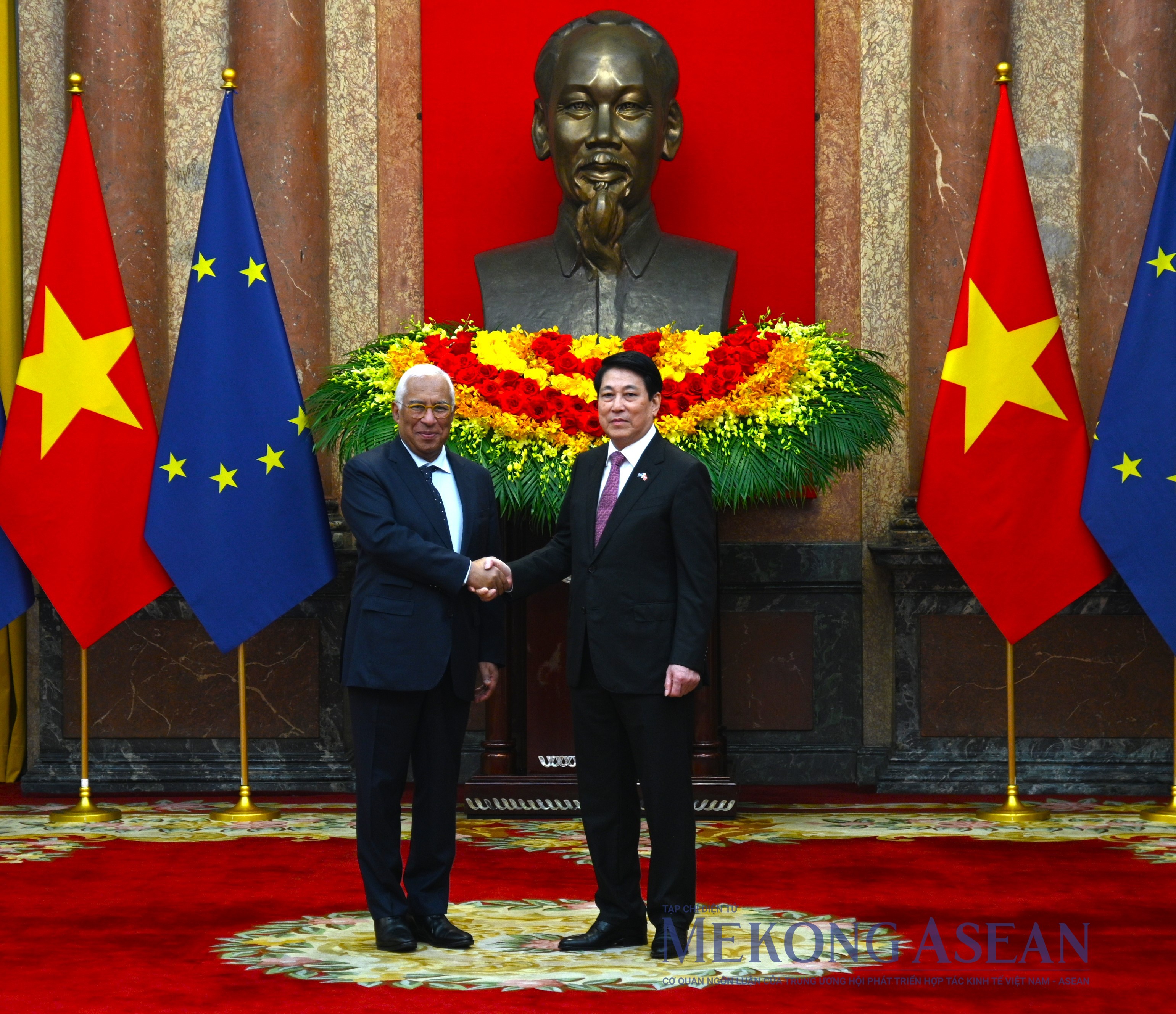 Chủ tịch nước Lương Cường chủ trì lễ đón Chủ tịch Hội đồng châu Âu