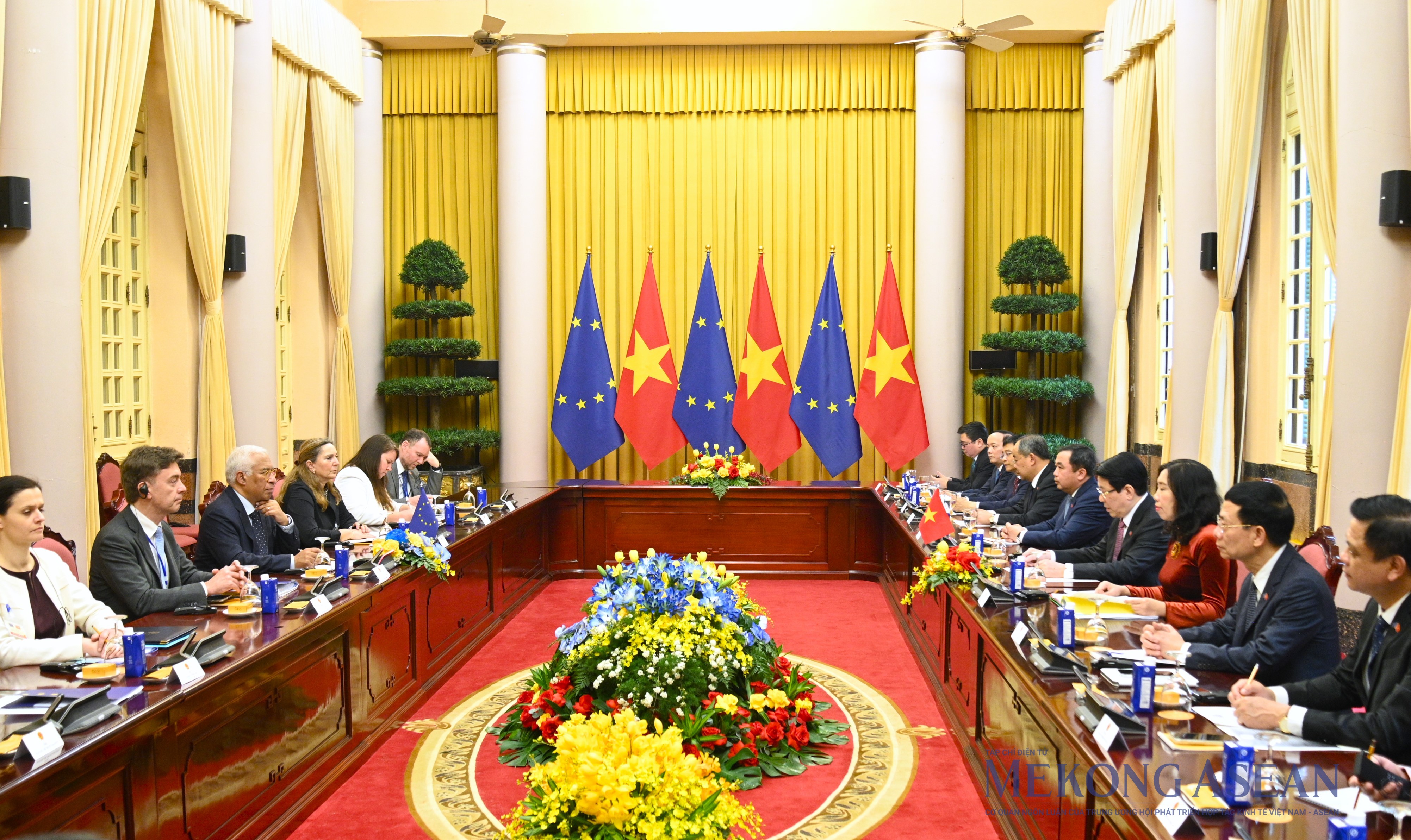 Chủ tịch nước Lương Cường chủ trì lễ đón Chủ tịch Hội đồng châu Âu