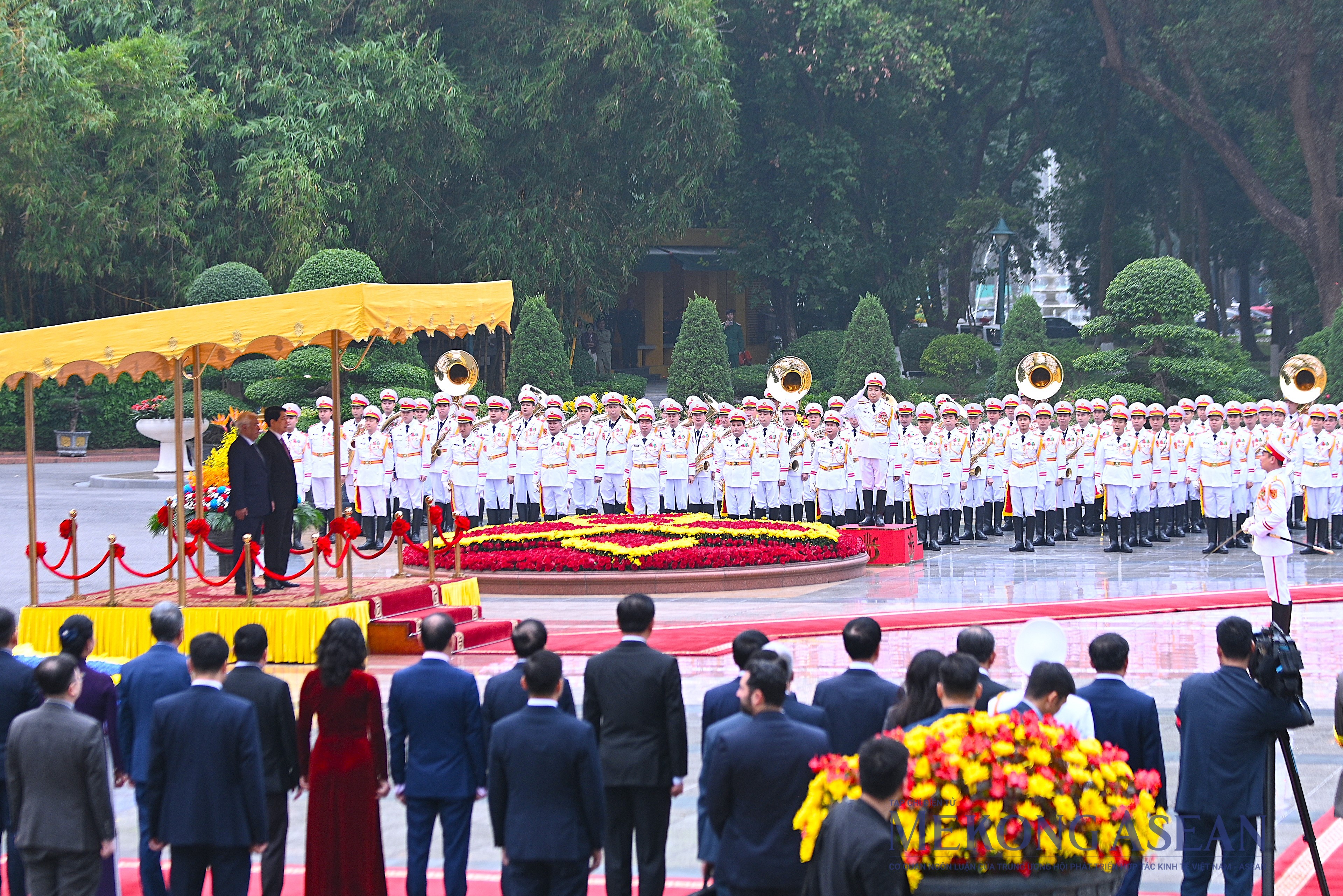 Chủ tịch nước Lương Cường chủ trì lễ đón Chủ tịch Hội đồng châu Âu