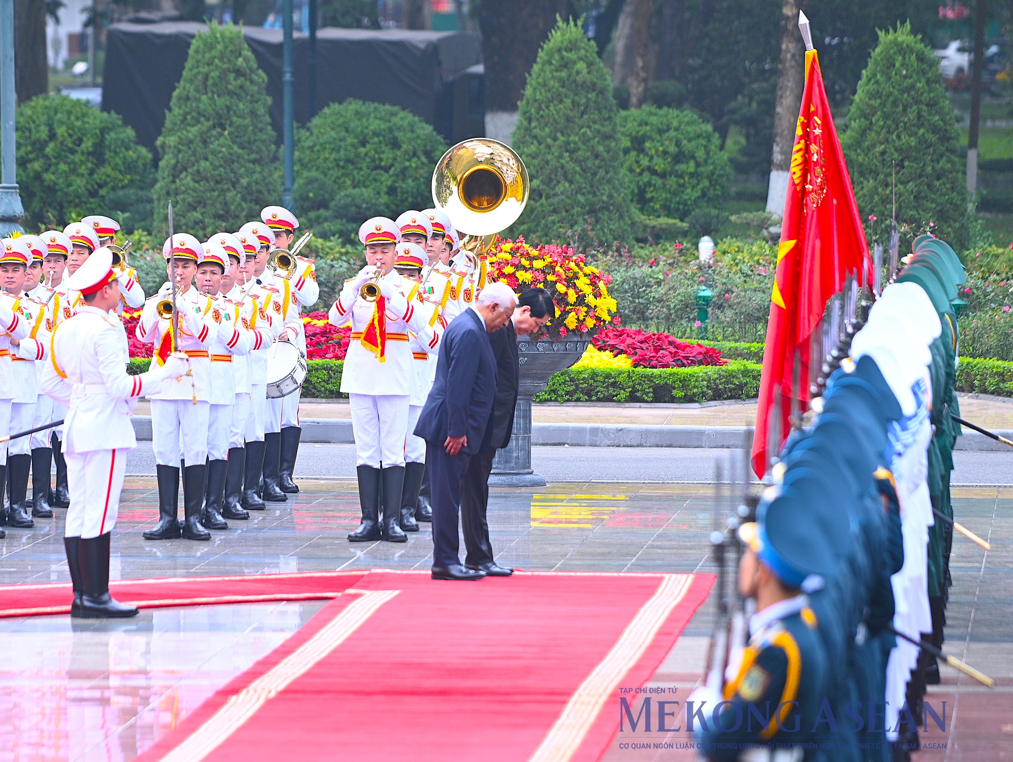 Chủ tịch nước Lương Cường chủ trì lễ đón Chủ tịch Hội đồng châu Âu