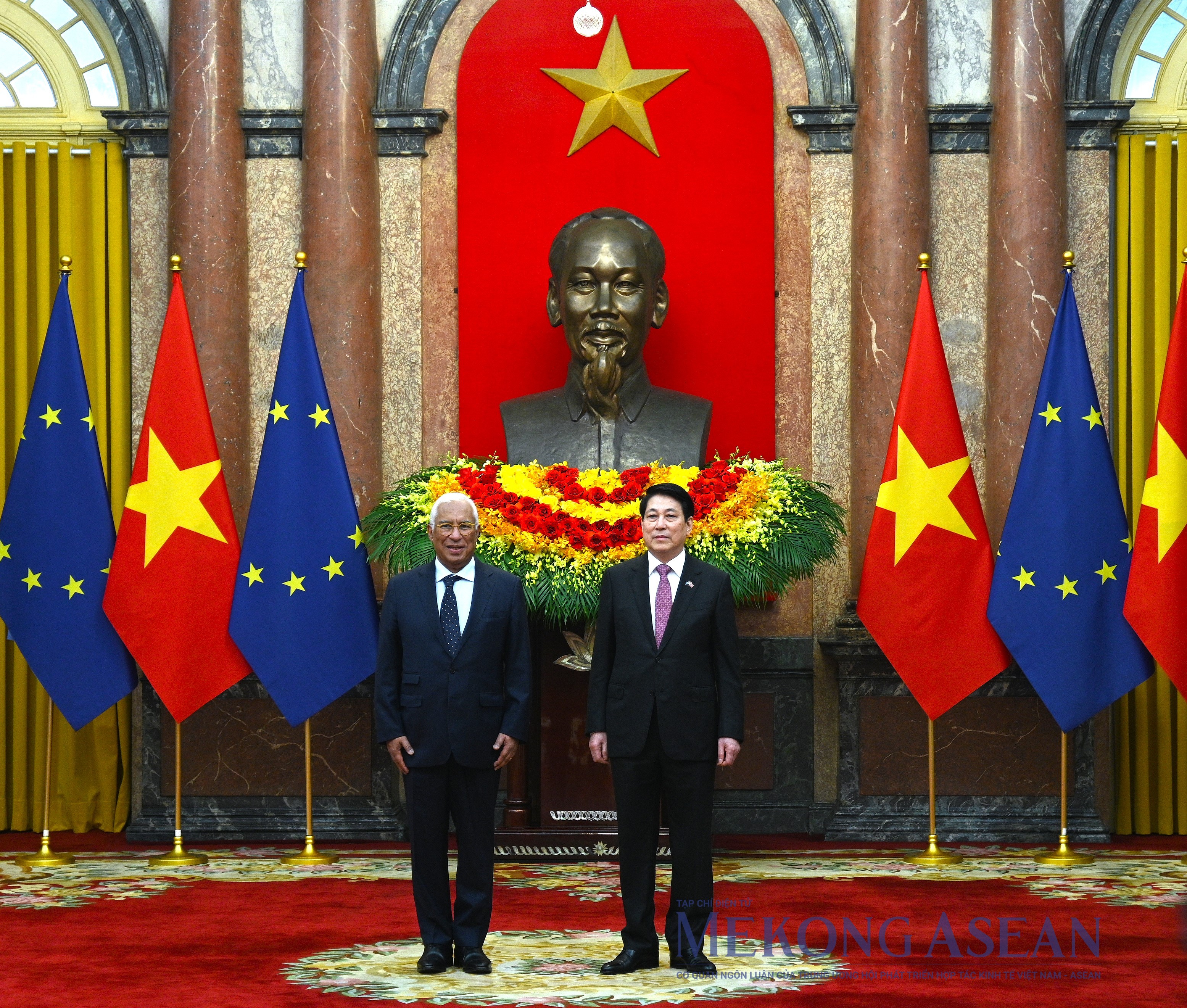 Chủ tịch nước Lương Cường chủ trì lễ đón Chủ tịch Hội đồng châu Âu