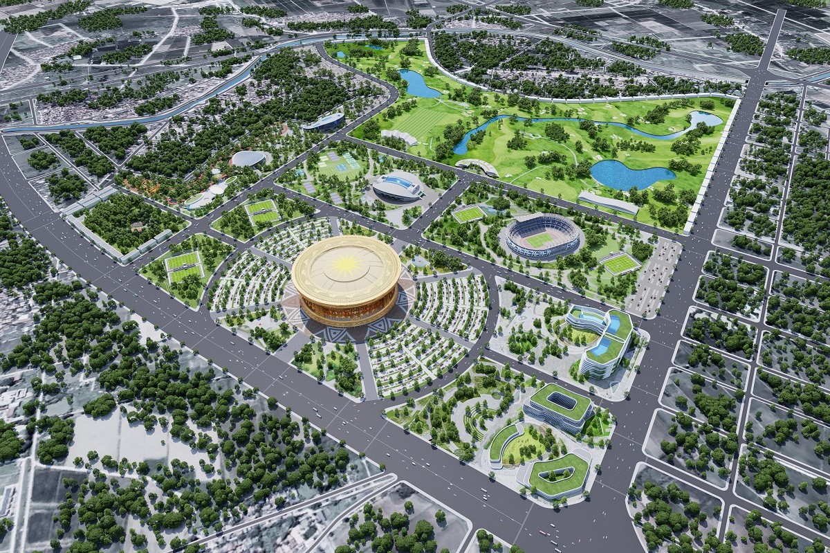 Phối cảnh Khu đô thị thể thao Olympic - dự án lớn nhất của Vingroup năm 2025. Ảnh: Vingroup.
