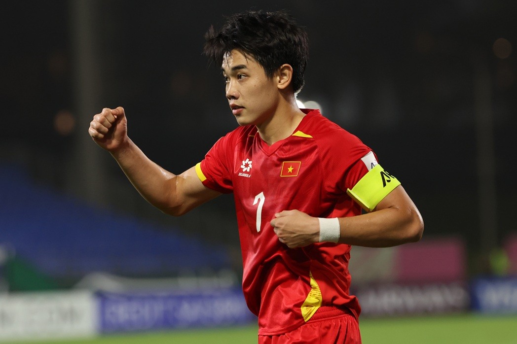 Tiền đạo Nguyễn Đình Bắc thi đấu ấn tượng tại Giải U23 châu Á 2026. Ảnh: VFF