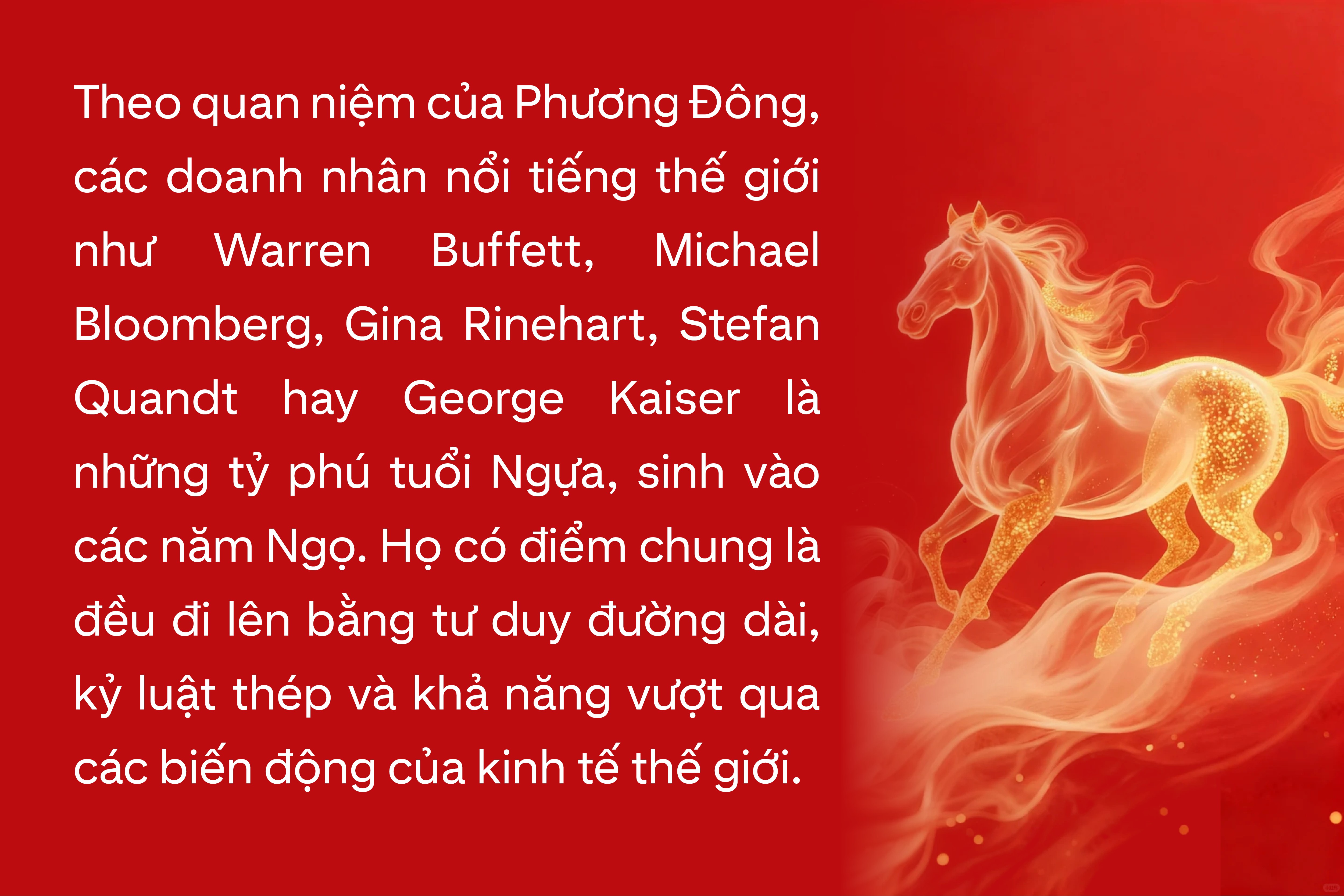 Những tỷ phú tuổi Ngựa giàu nhất thế giới