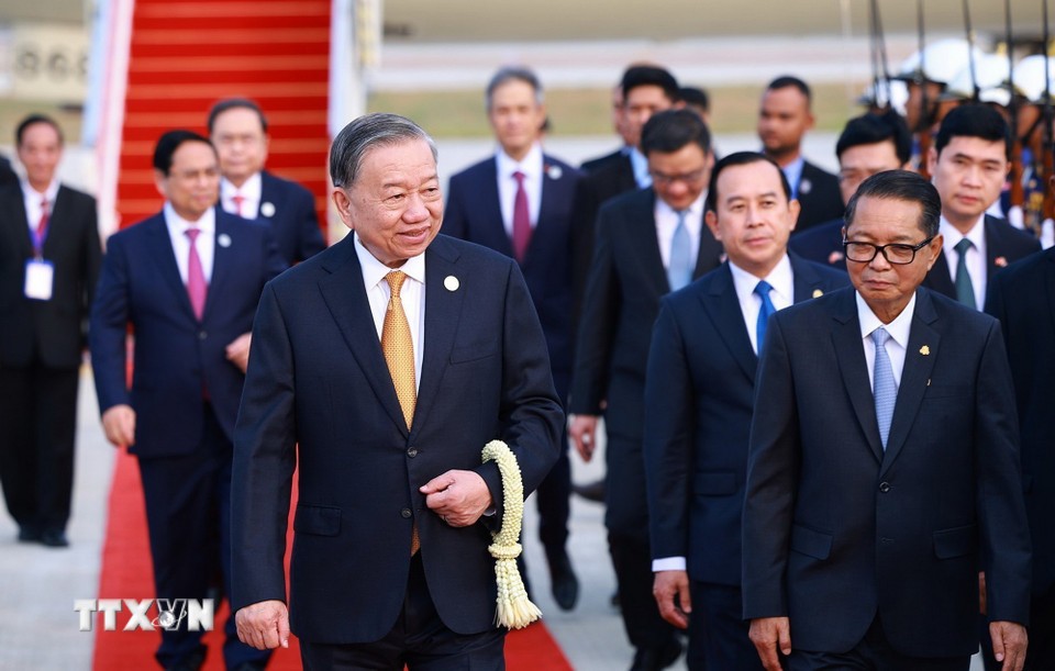 Tổng Bí thư Tô Lâm bắt đầu chuyến thăm cấp Nhà nước tới Campuchia