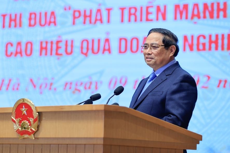 Thủ tướng cho rằng, thi đua luôn là một bản hòa ca, một dòng chảy liên tục trong mạch nguồn vận động của toàn xã hội, của đất nước chúng ta - Ảnh: VGP