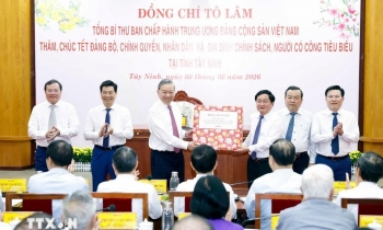 Tổng Bí thư thăm, chúc Tết Đảng bộ, chính quyền, nhân dân tỉnh Tây Ninh
