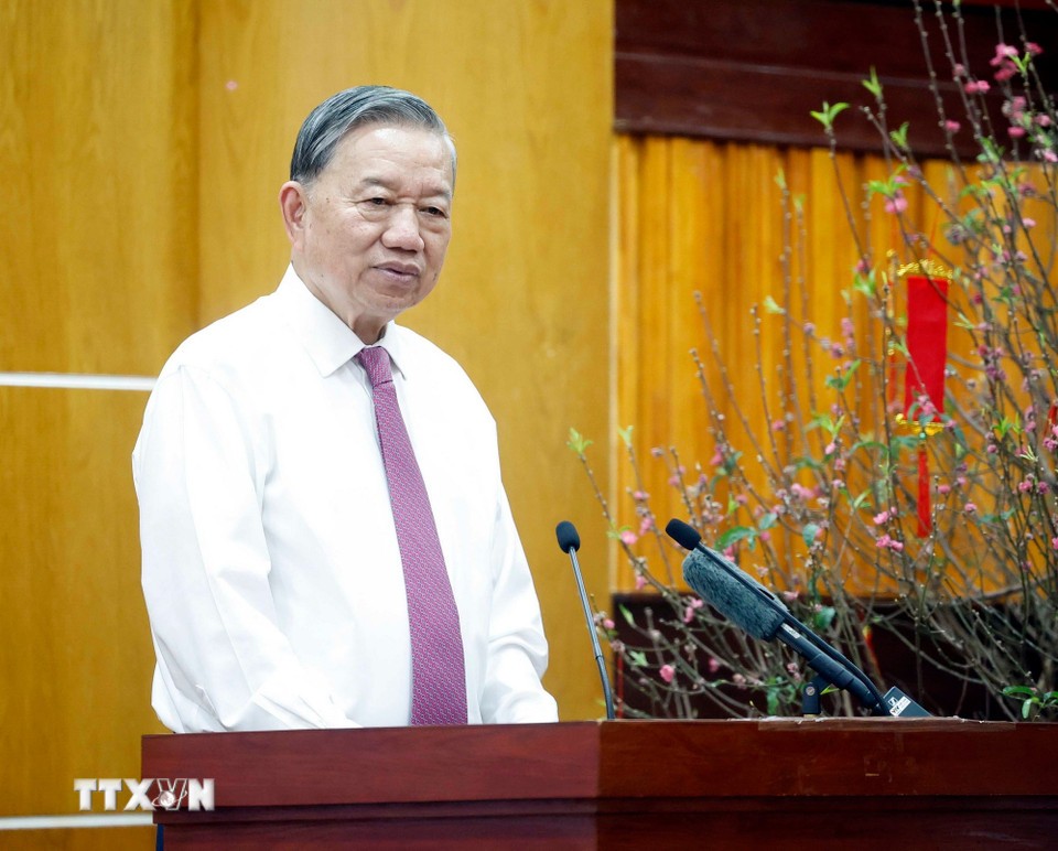 Tổng Bí thư phát biểu tại buổi lễ. Ảnh: TTXVN.