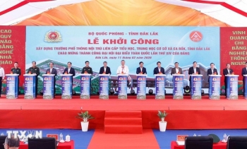 Tổng Bí thư dự lễ khởi công Trường Phổ thông nội trú liên cấp tại Đắk Lắk