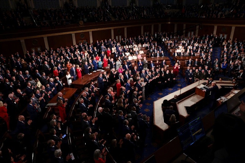 Quang cảnh phòng họp Hạ viện Mỹ ngày 24/2. Ảnh: Reuters